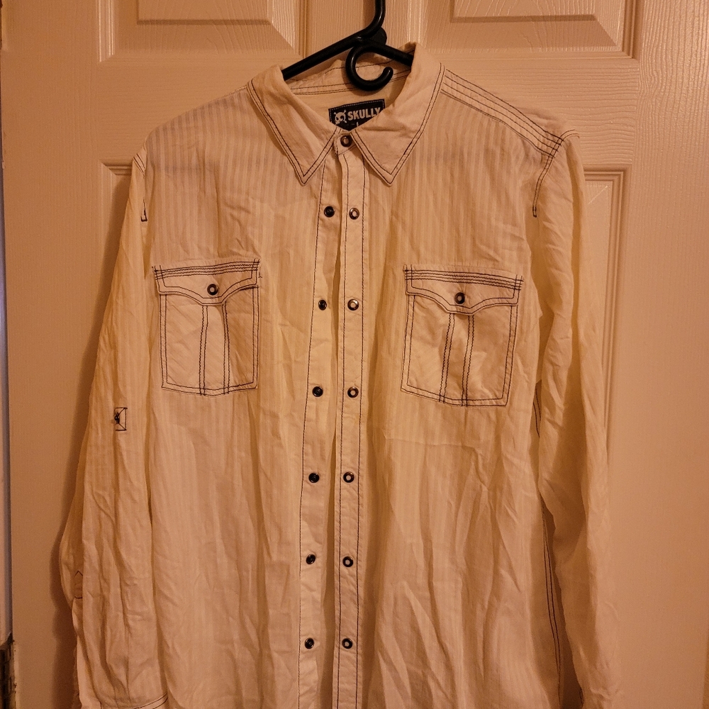 Mens white button up